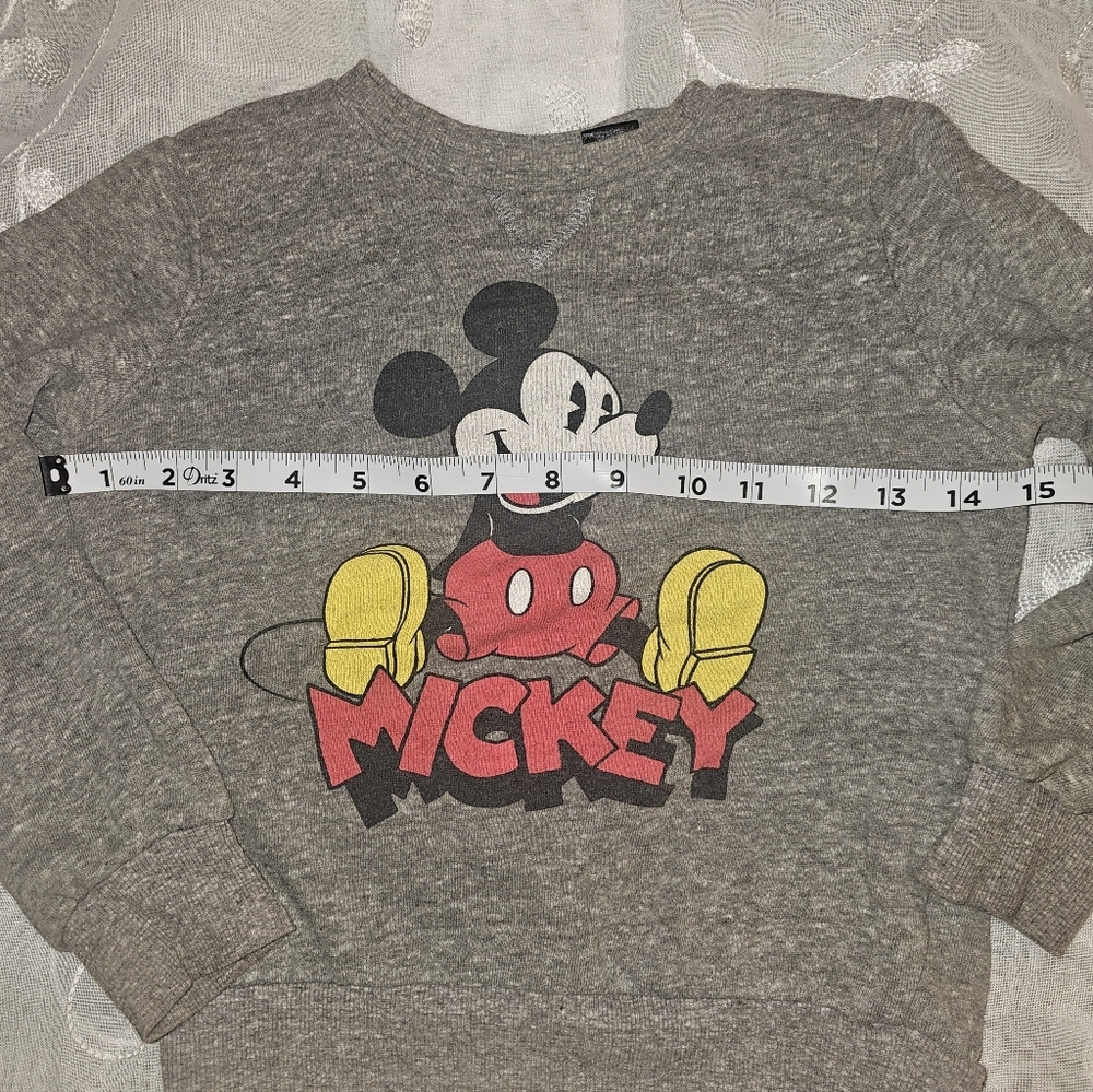 Mickey Mouse sweatshirt grey size 5 - Picture 3 of 8